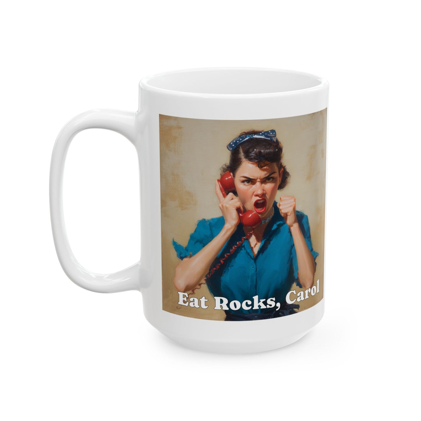 Eat Rocks, Carol Mug