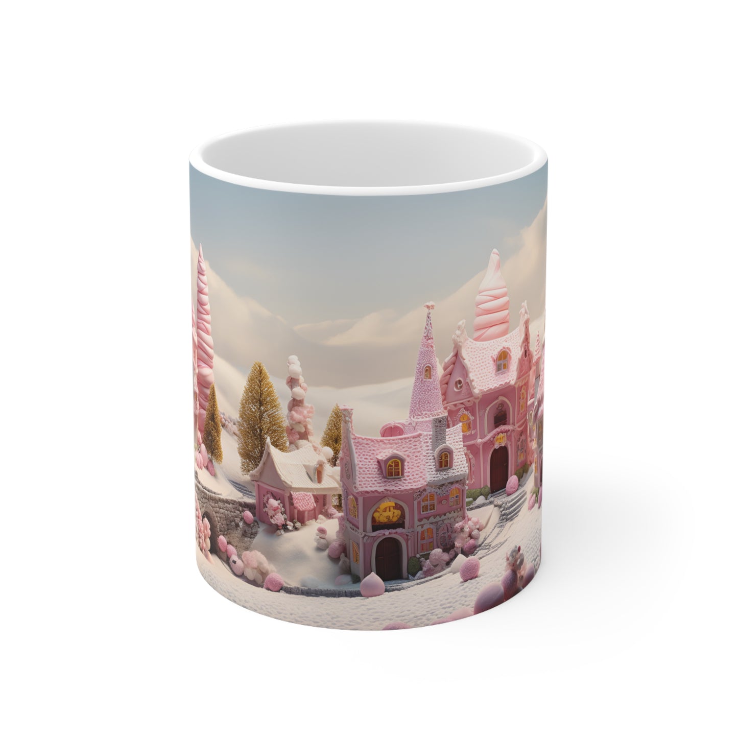 Winter Gingerbread Village Mug - 11pz Ceramic Mug - Sea Siren Mug