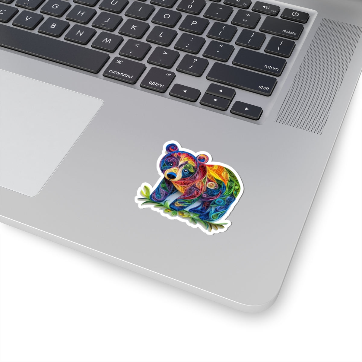 Faux Paper Quill Bear Sticker