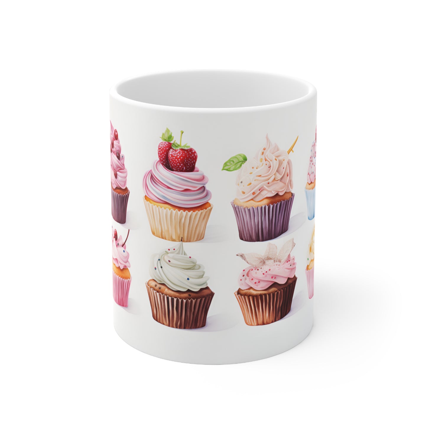 Cupcake Mug - 11 oz Ceramic Coffee Mug