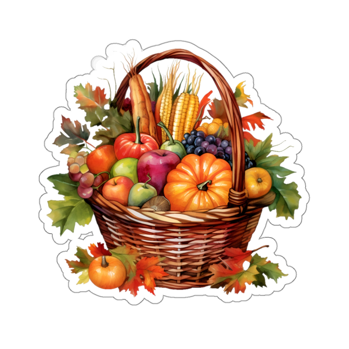 Fall Harvest Basket Sticker