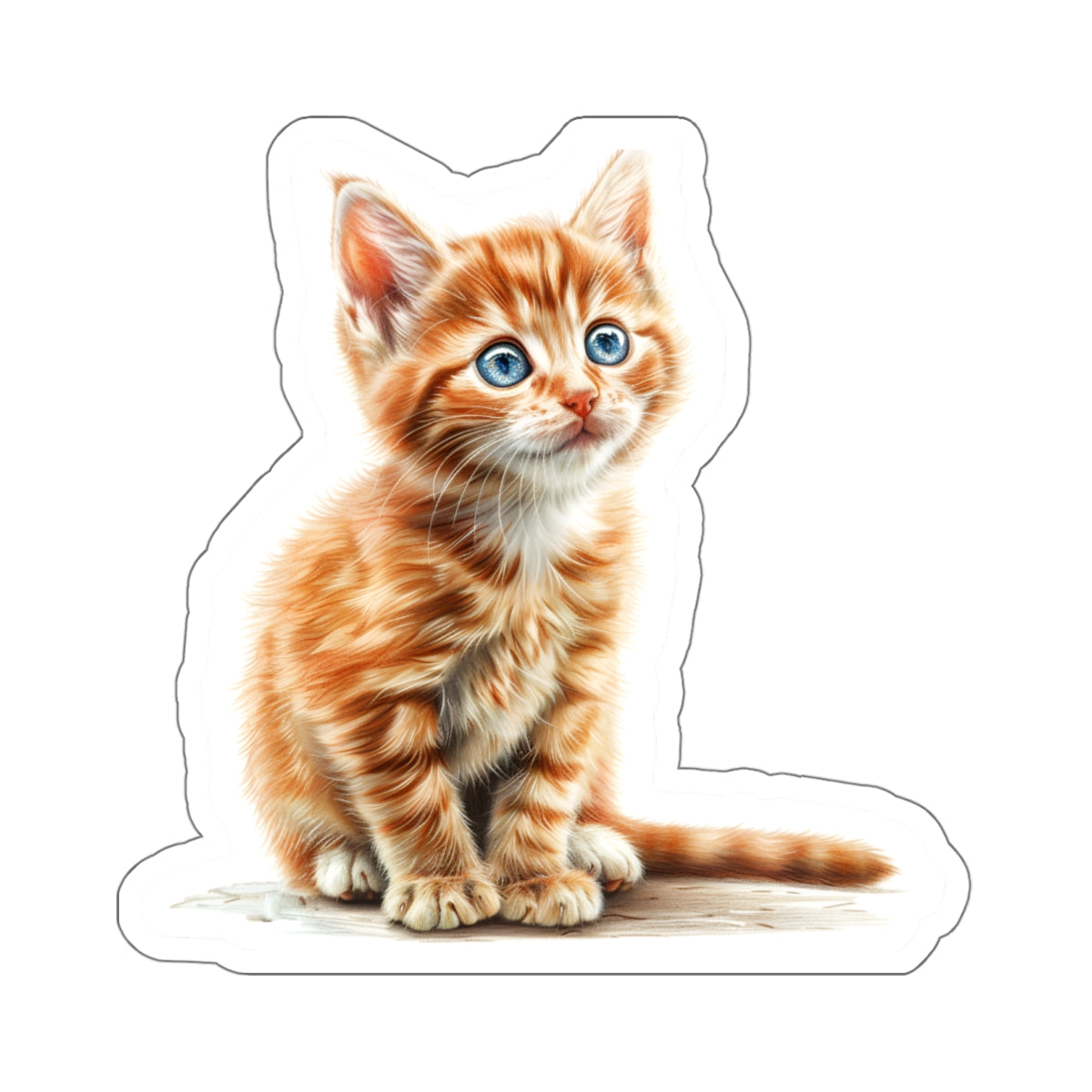Orange Tabby Kitten Sticker