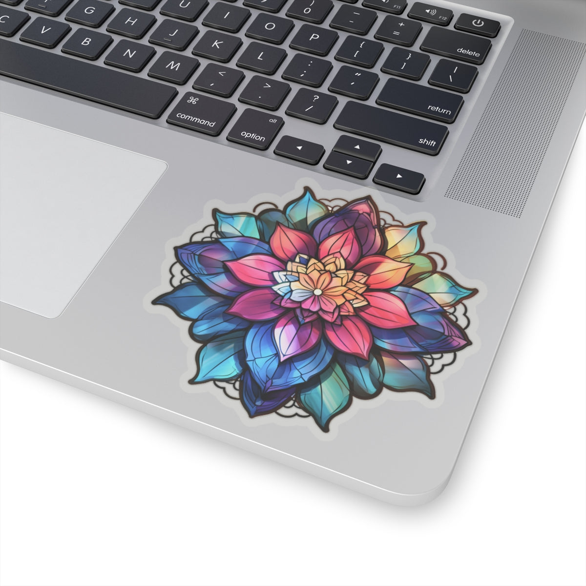 Stained Glass Flower Sticker