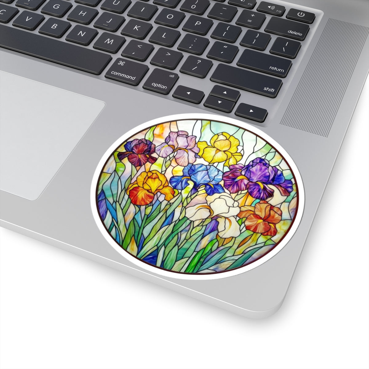 Faux Stained Glass Iris Sticker