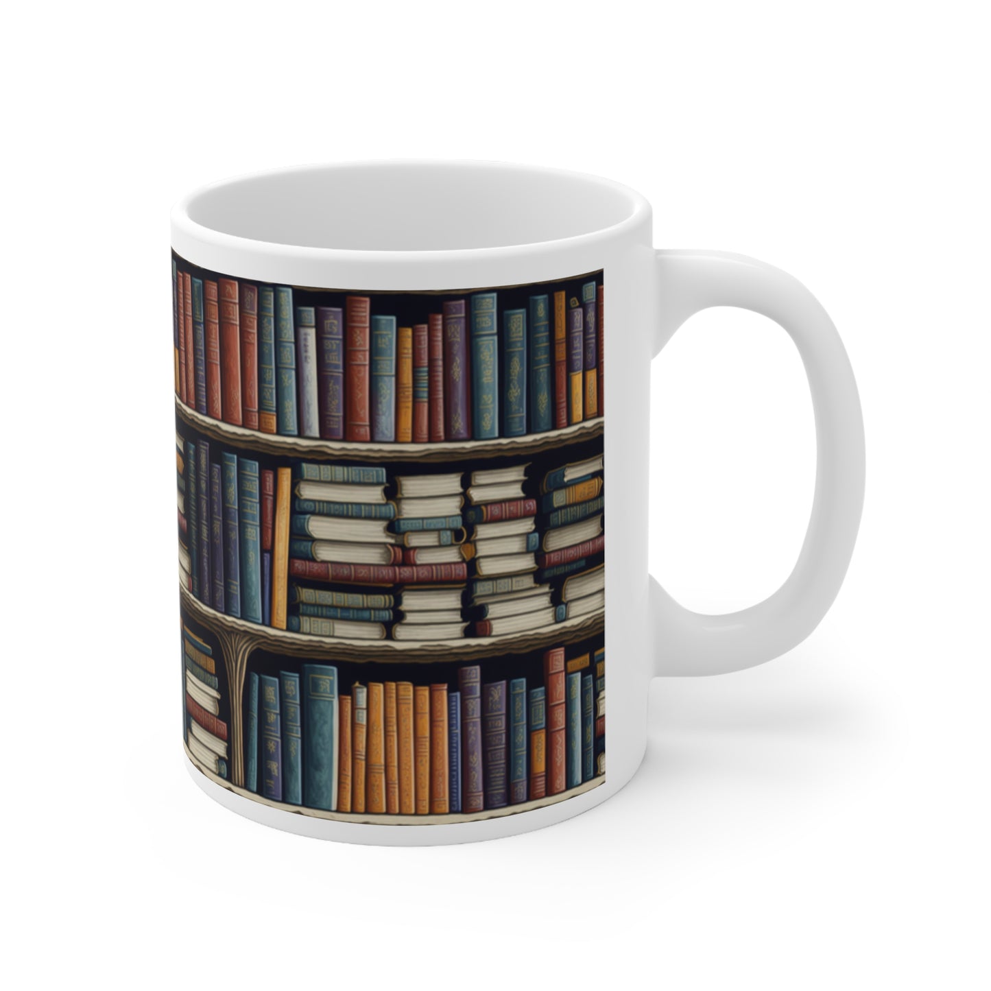 Book Shelves Ceramic Mug 11oz