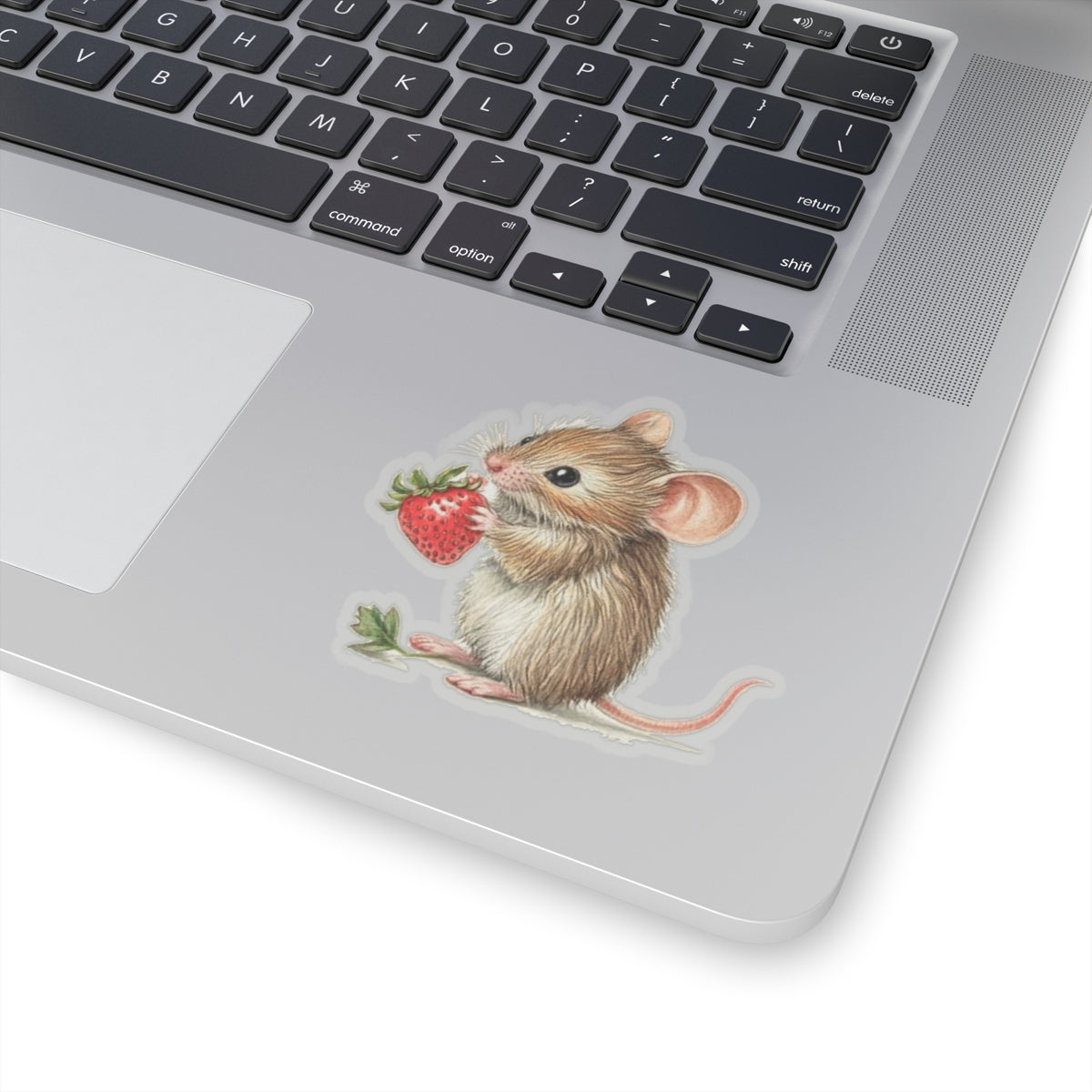 Mouse with Strawberry Sticker