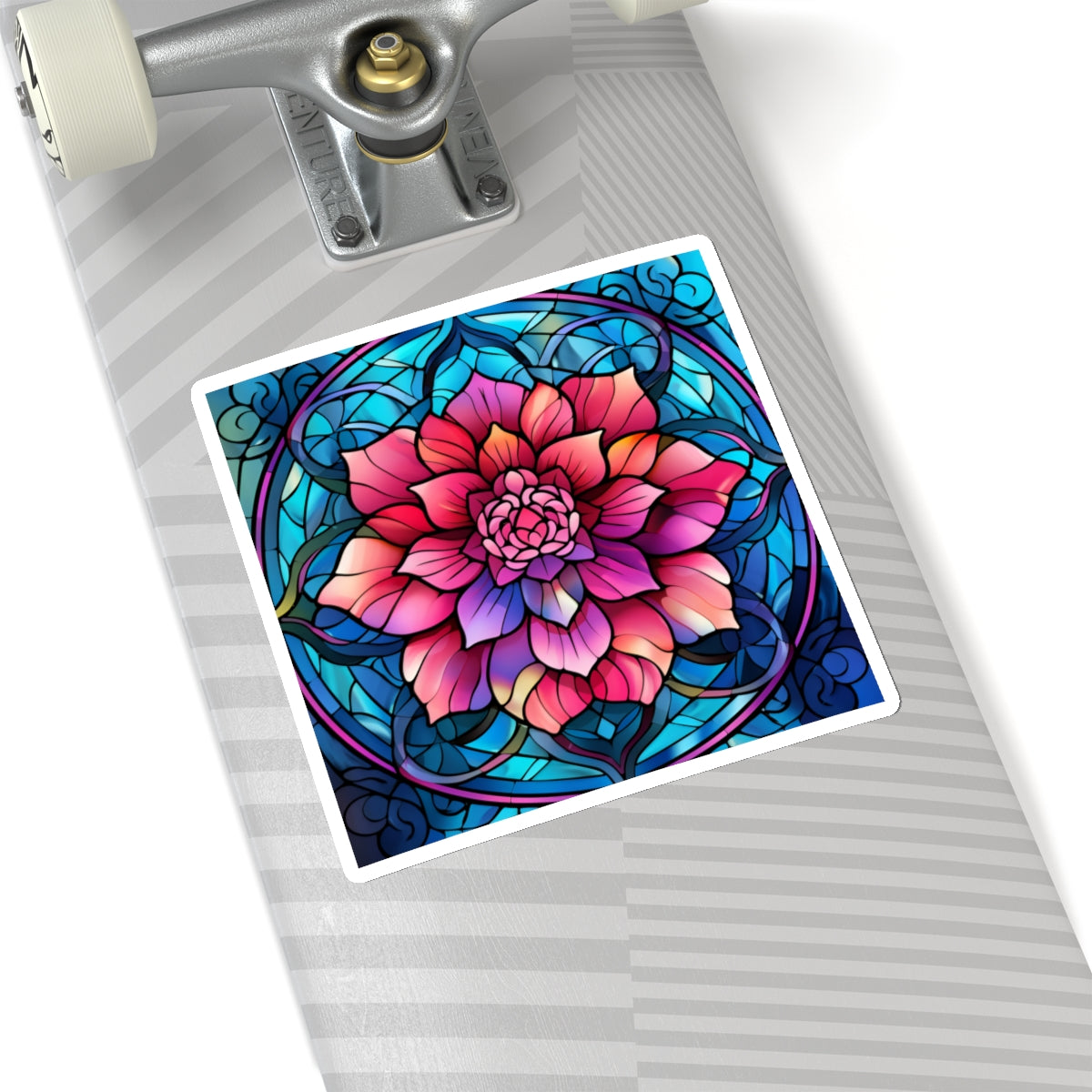 Stained Glass Flower Sticker