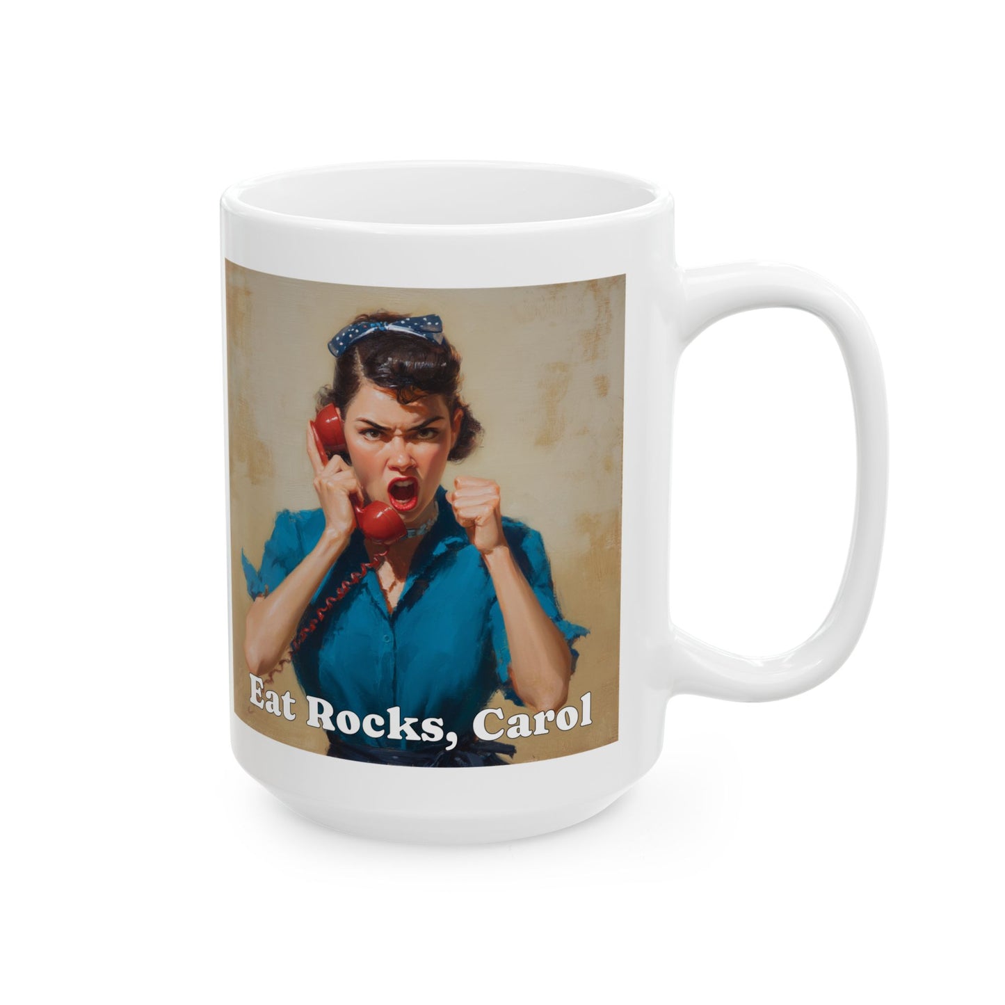 Eat Rocks, Carol Mug