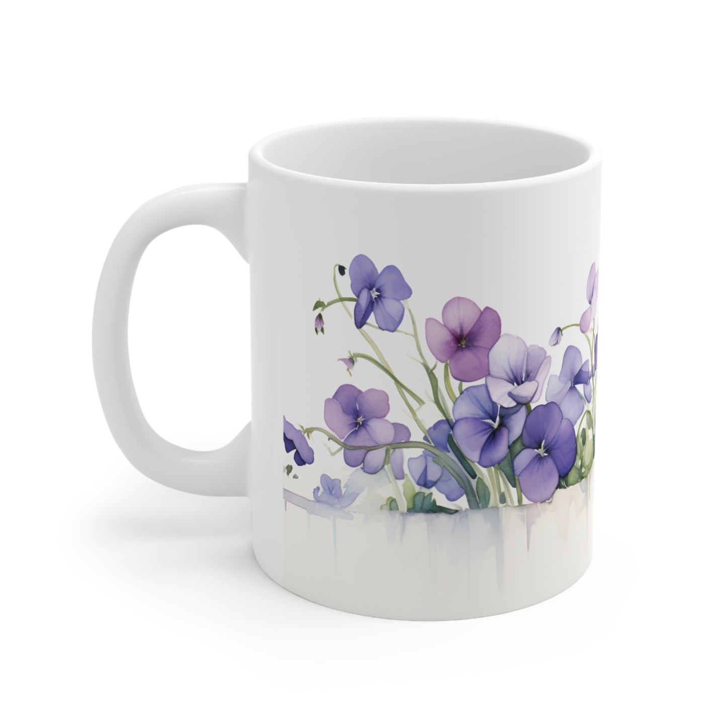 Watercolor Violets Mug
