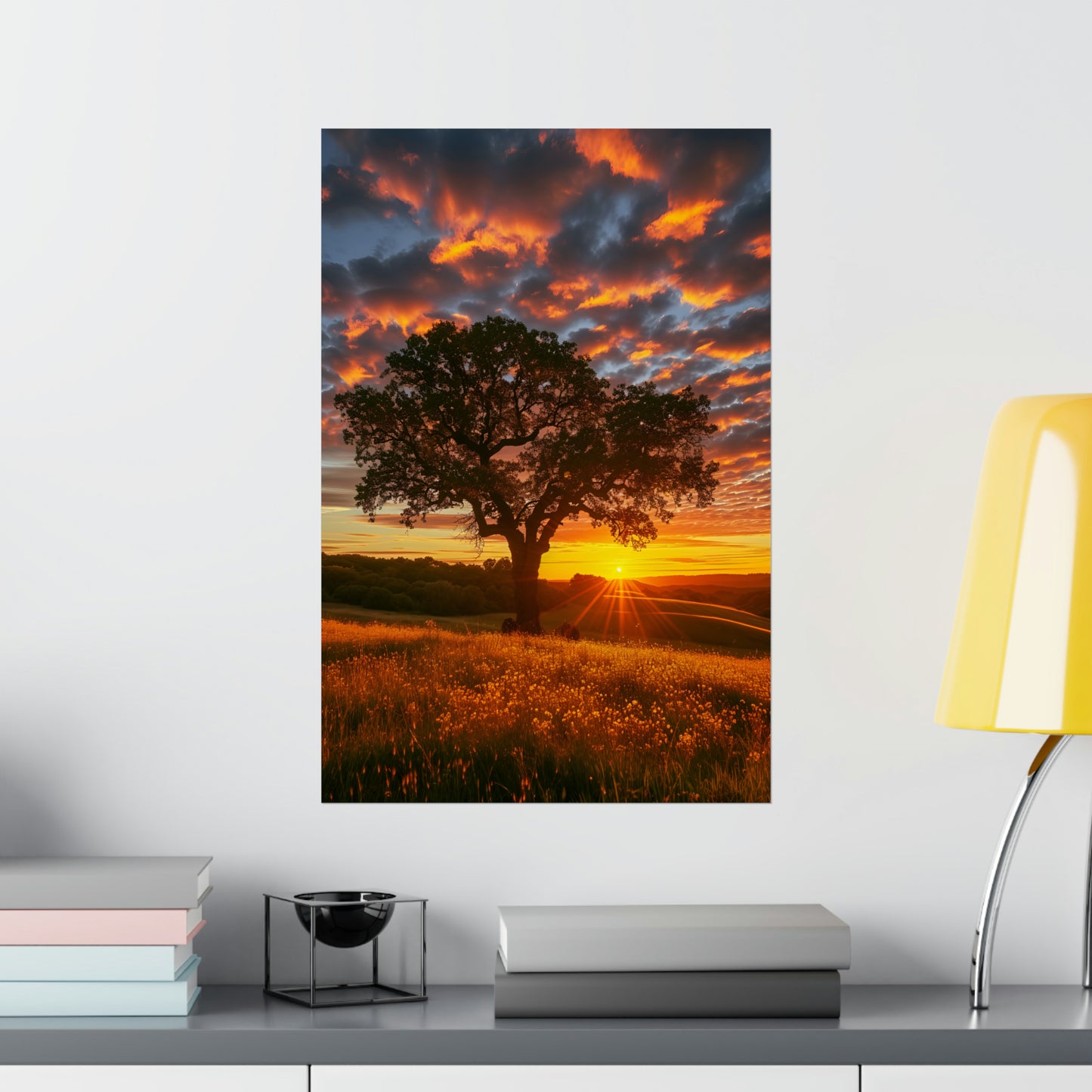 Sunset on the Plains Poster