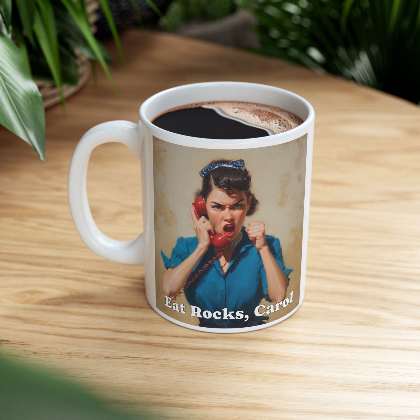 Eat Rocks, Carol Mug