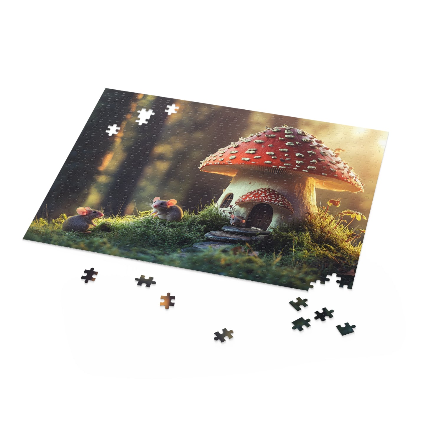 Mouse Mushroom House Puzzle (252 or 500-Piece)