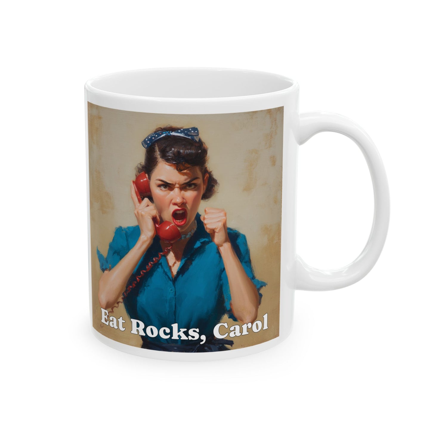 Eat Rocks, Carol Mug
