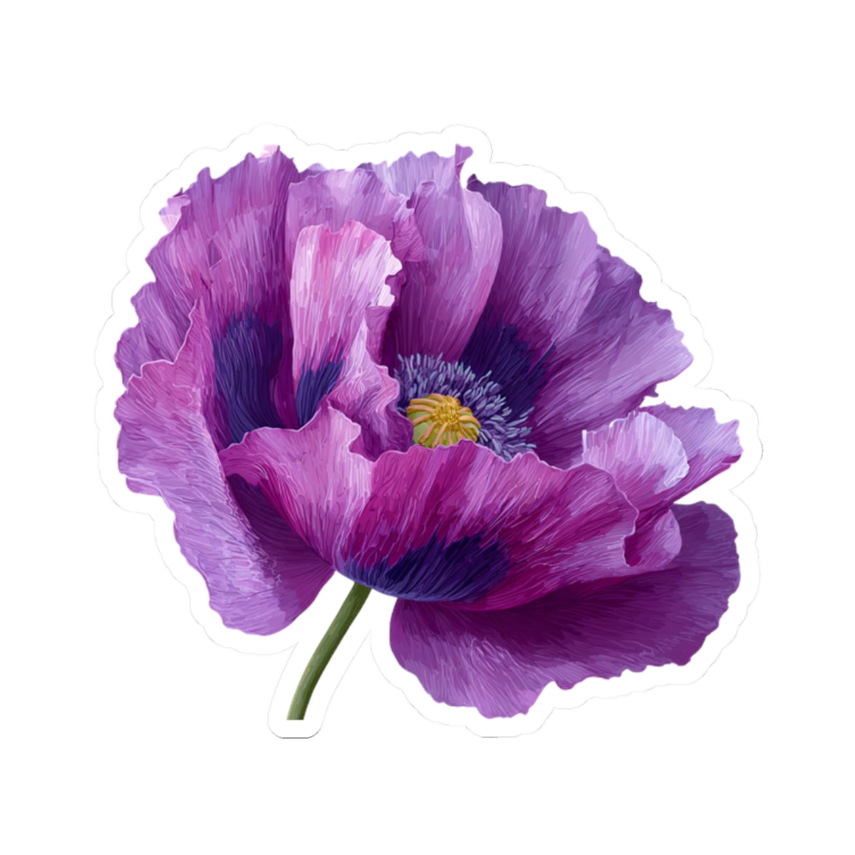 Purple Poppy Sticker