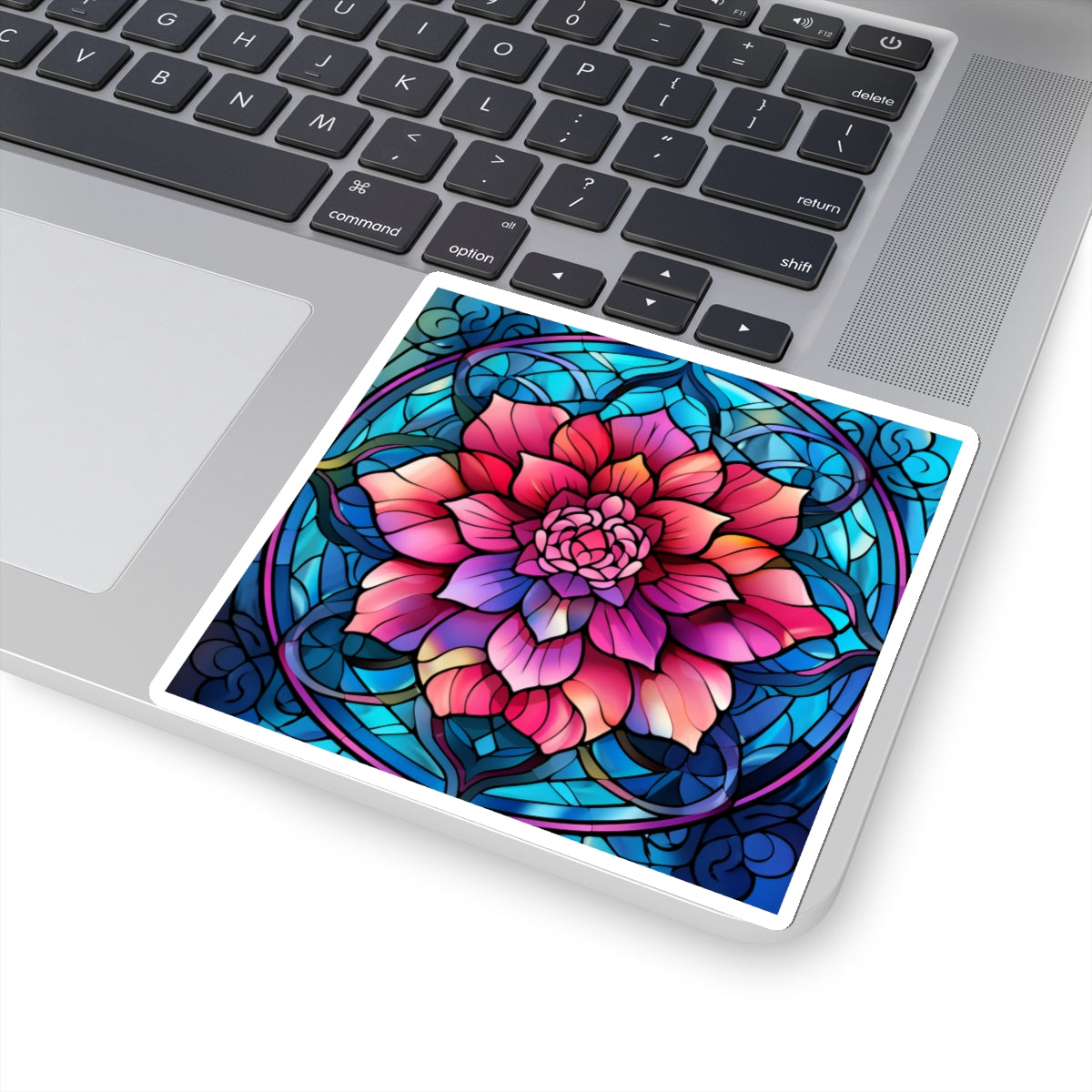 Stained Glass Flower Sticker