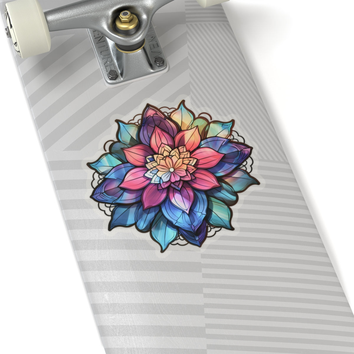 Stained Glass Flower Sticker