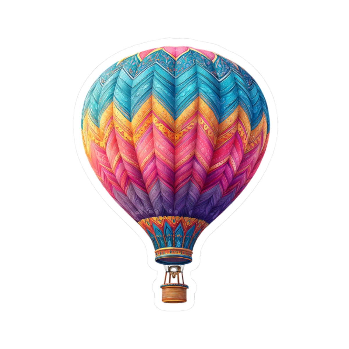 Colorful Hot Air Balloon Sticker