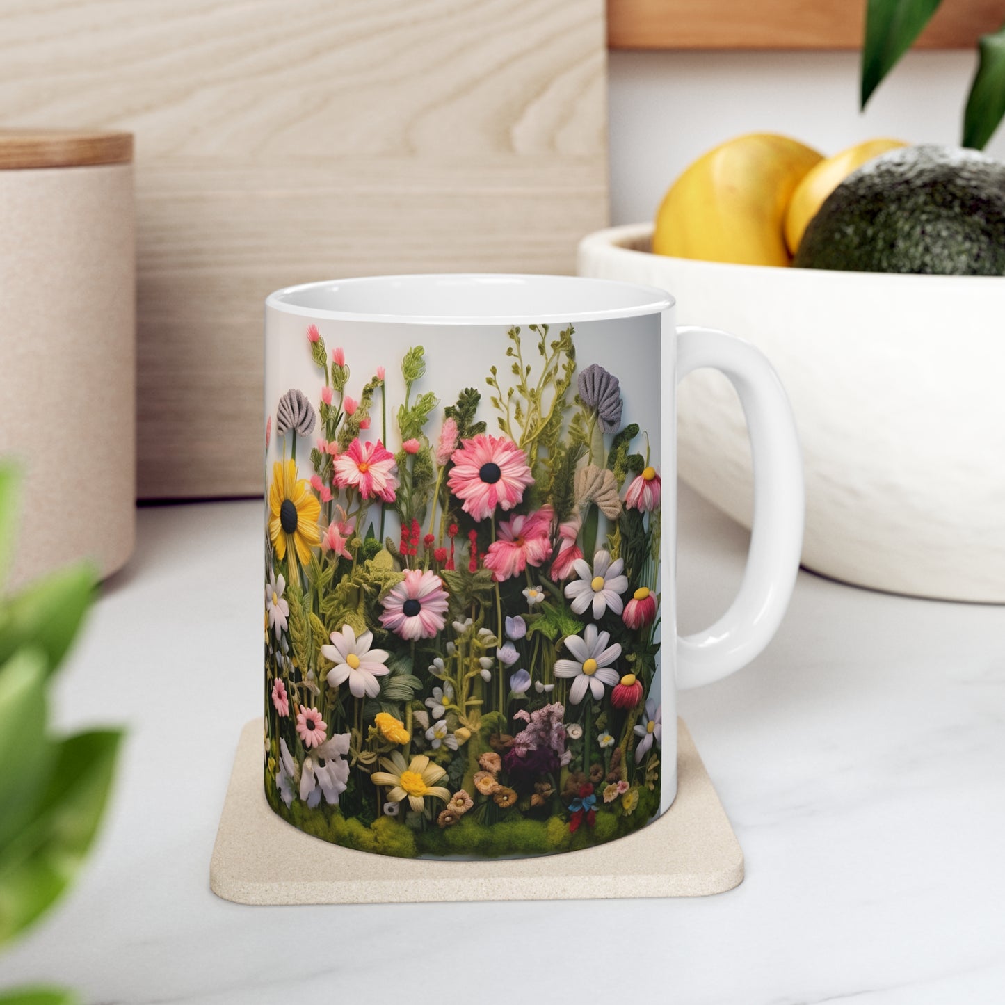 Felted Garden Mug
