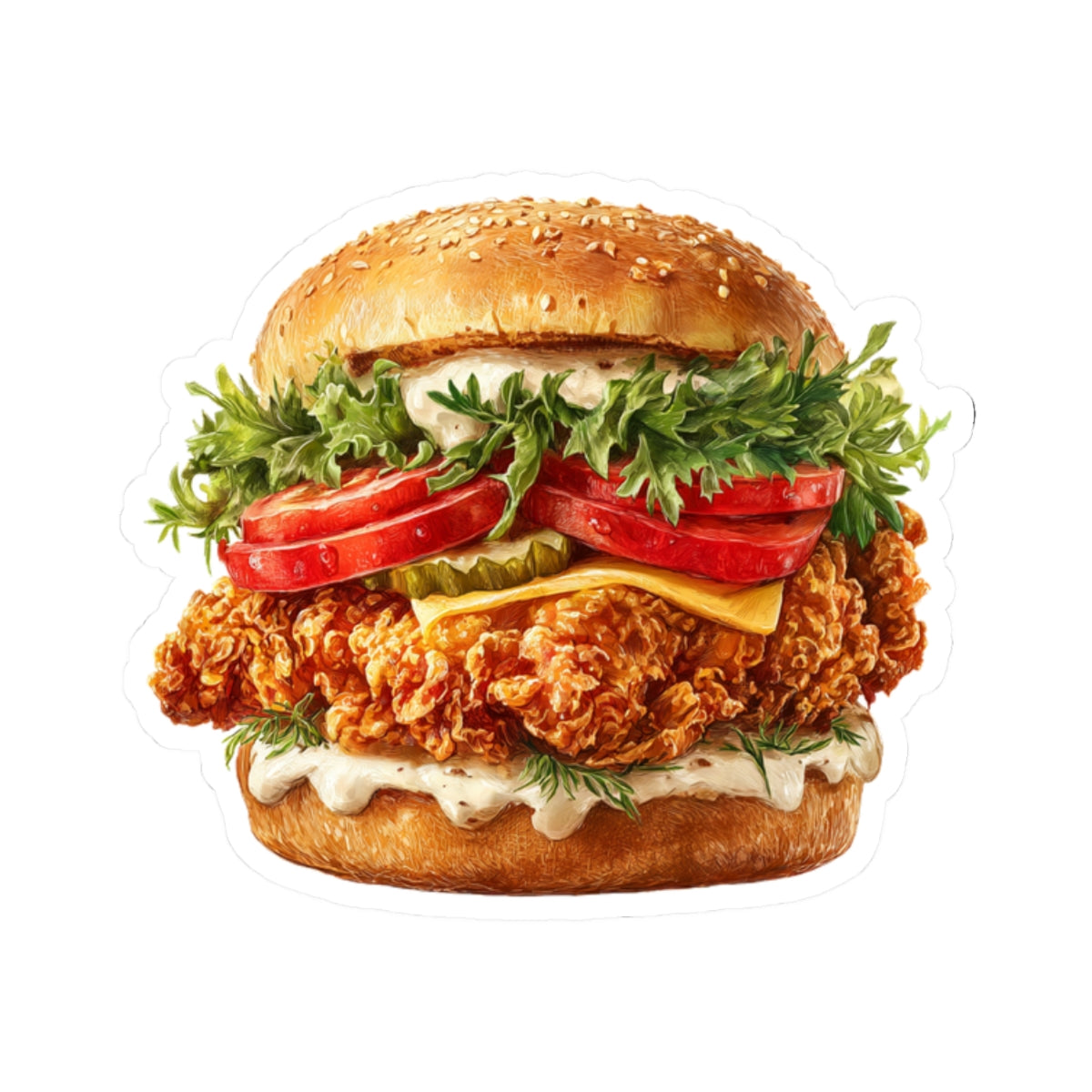Fried Chicken Sandwich Sticker