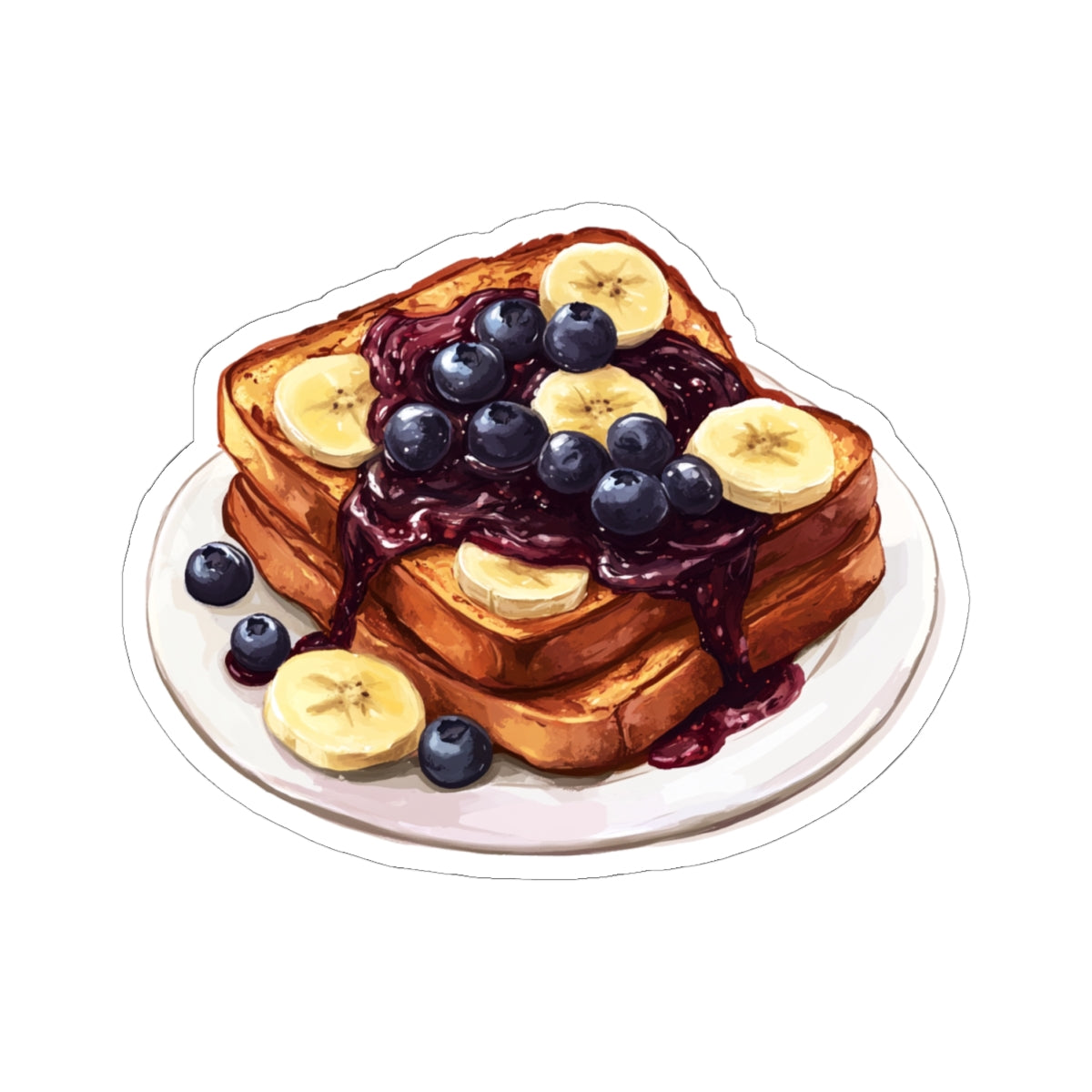 Banana Blueberry French Toast Sticker