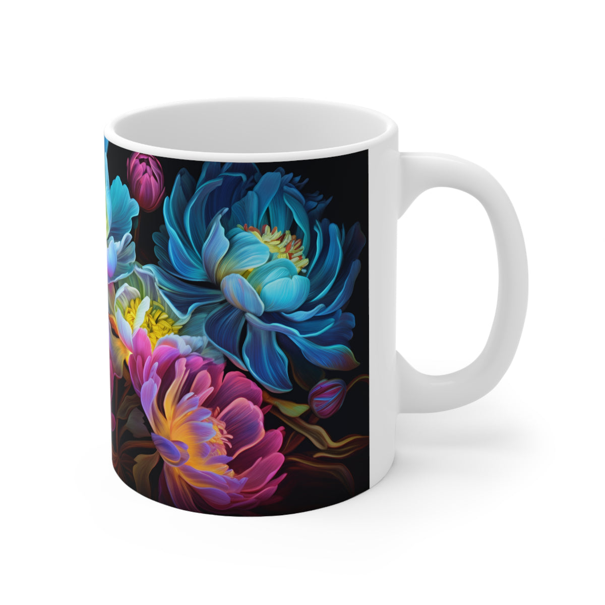 Glowing Peonies Mug