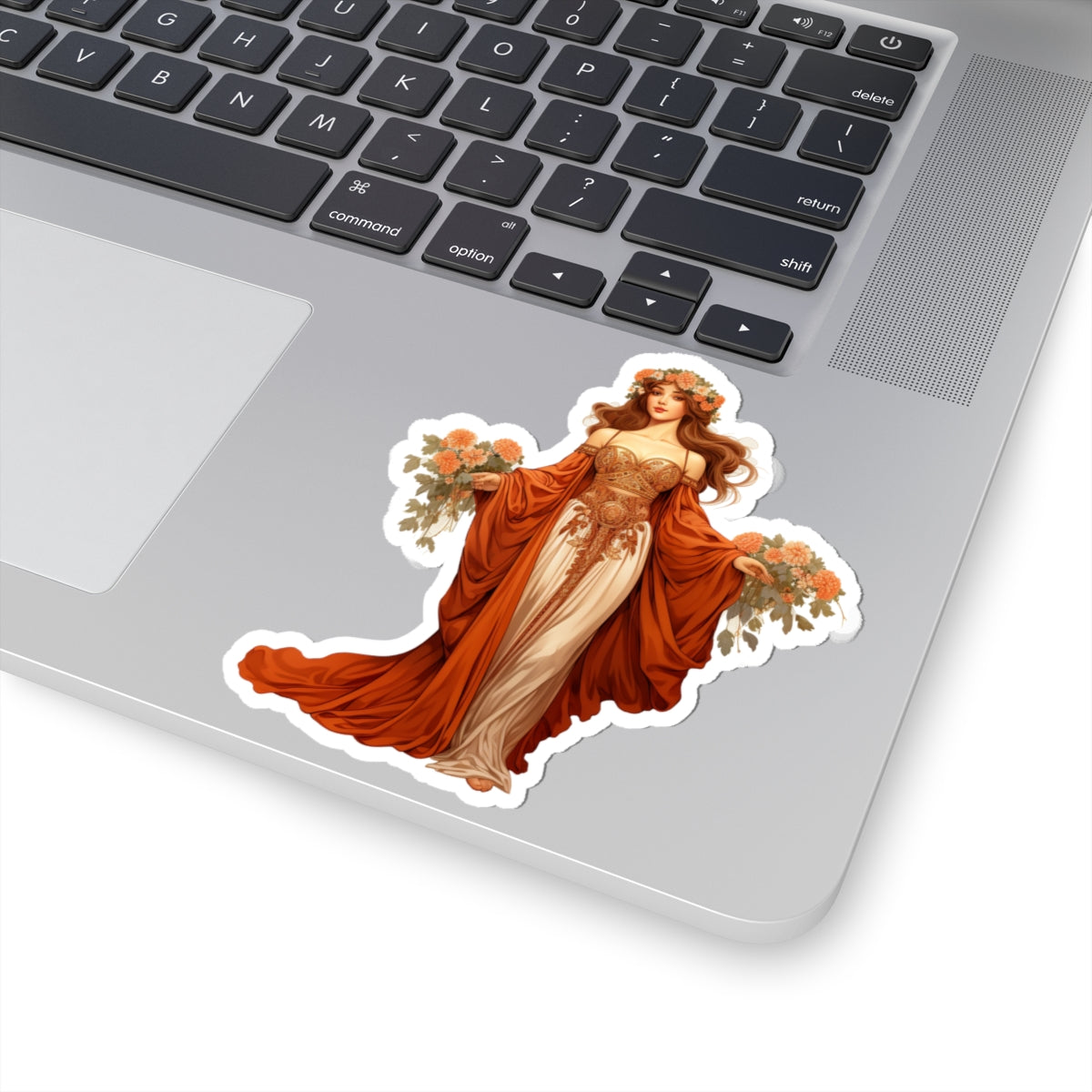 Woman In Orange Sticker