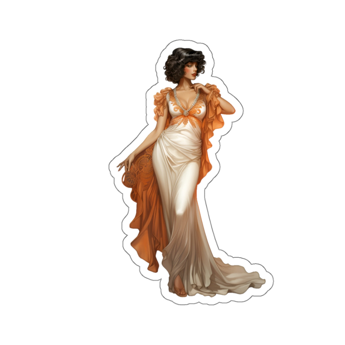 Art Nouveau Latina Woman Sticker