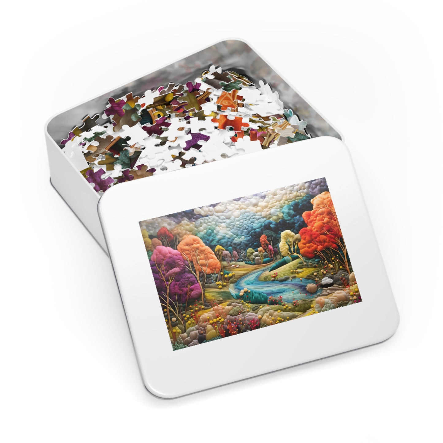 Felted Forest Stream Jigsaw Puzzle (500 or 1000-Piece)