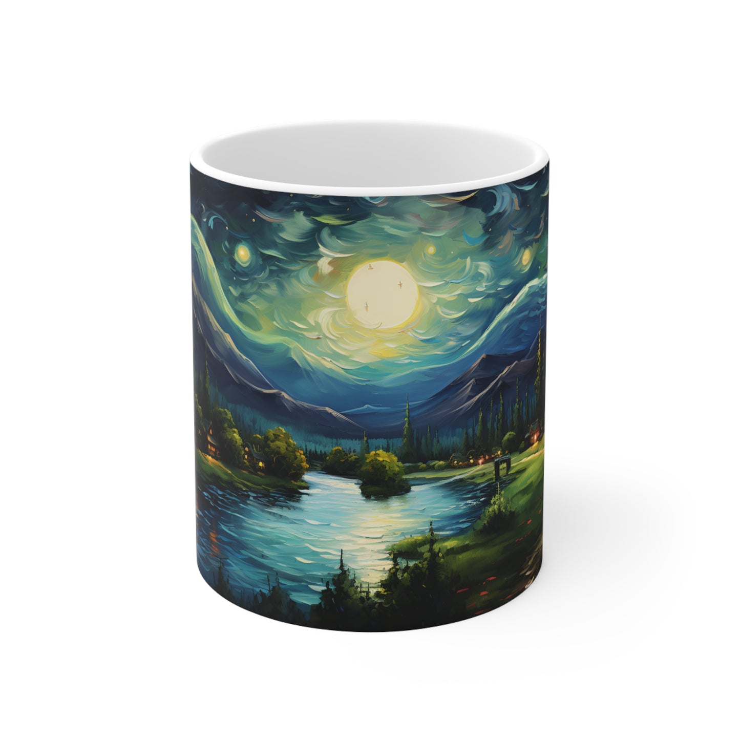 Village in the Valley Mug - 11 oz ceramic coffee mug
