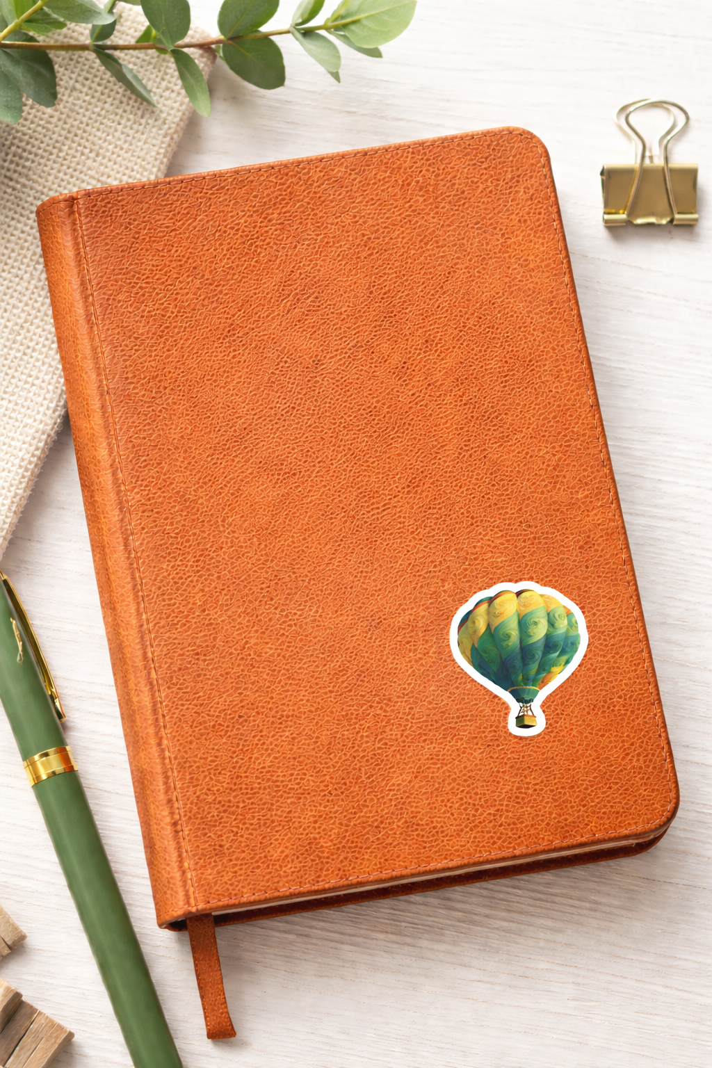 Multicolor Hot Air Balloon Sticker