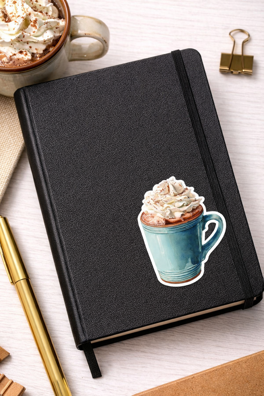 Hot Chocolate with Whipped Cream Sticker