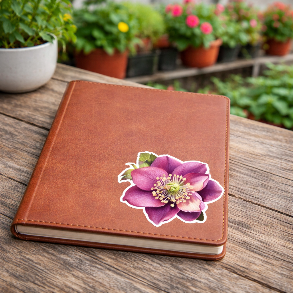Hellebore Flower Sticker