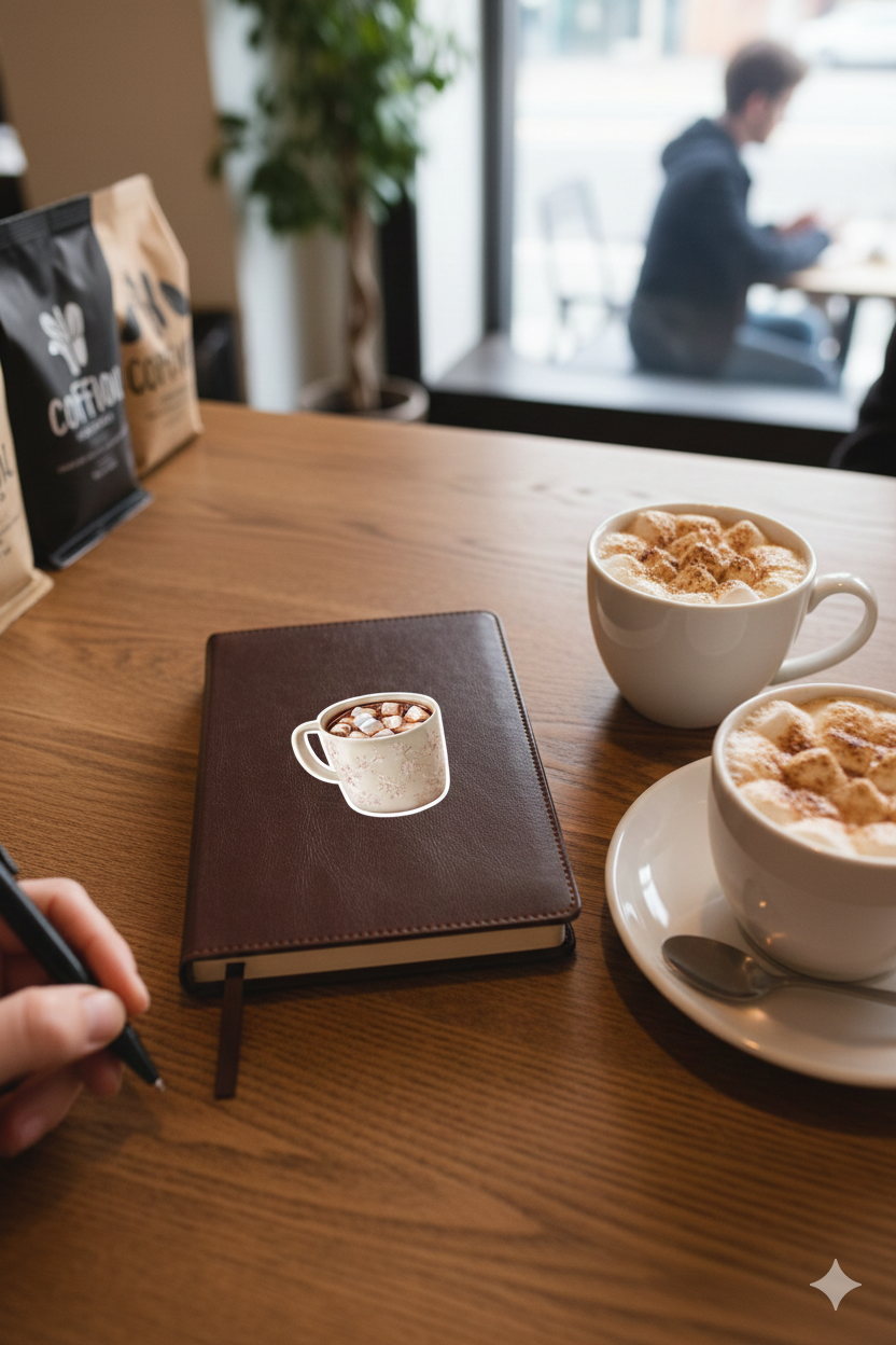 Hot Chocolate with Marshmallows Sticker