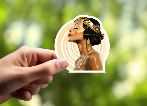 Art Deco Black Woman Sticker