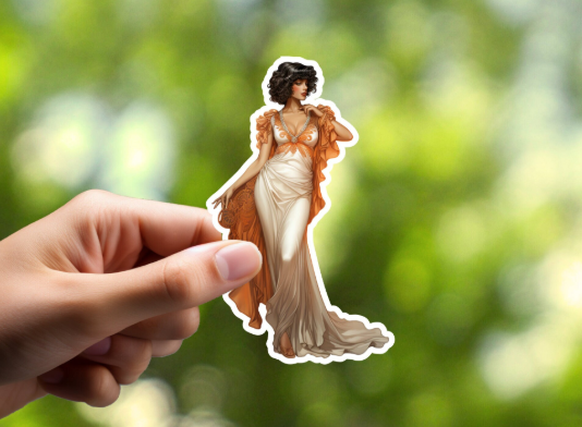 Art Nouveau Latina Woman Sticker