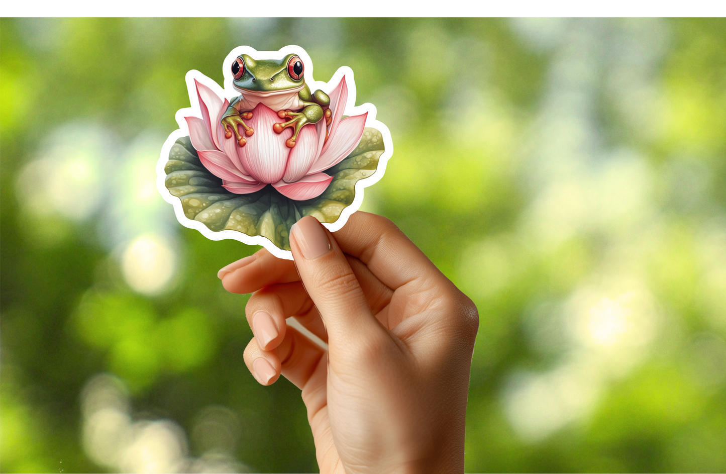 Frog on Lily Sticker