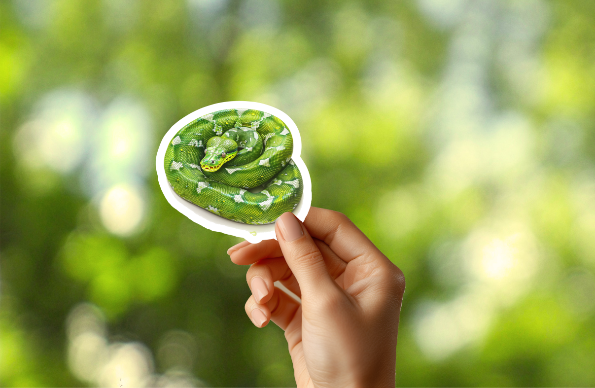 Green Snake Sticker
