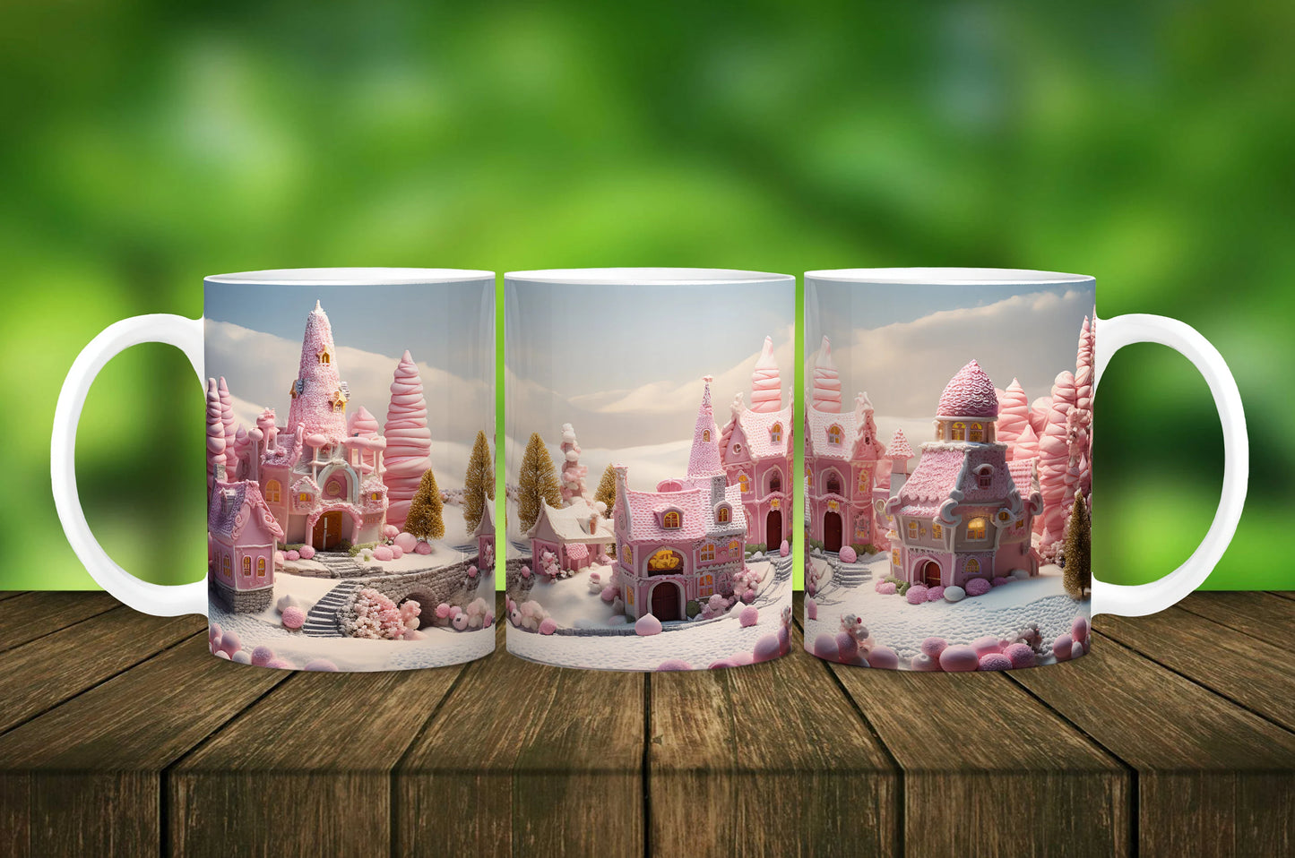 Winter Gingerbread Village Mug - 11pz Ceramic Mug - Sea Siren Mug