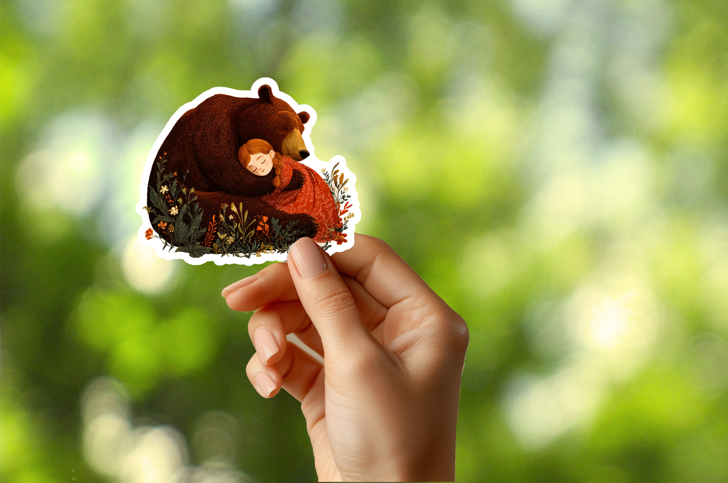 Little Girl and The Bear Sticker