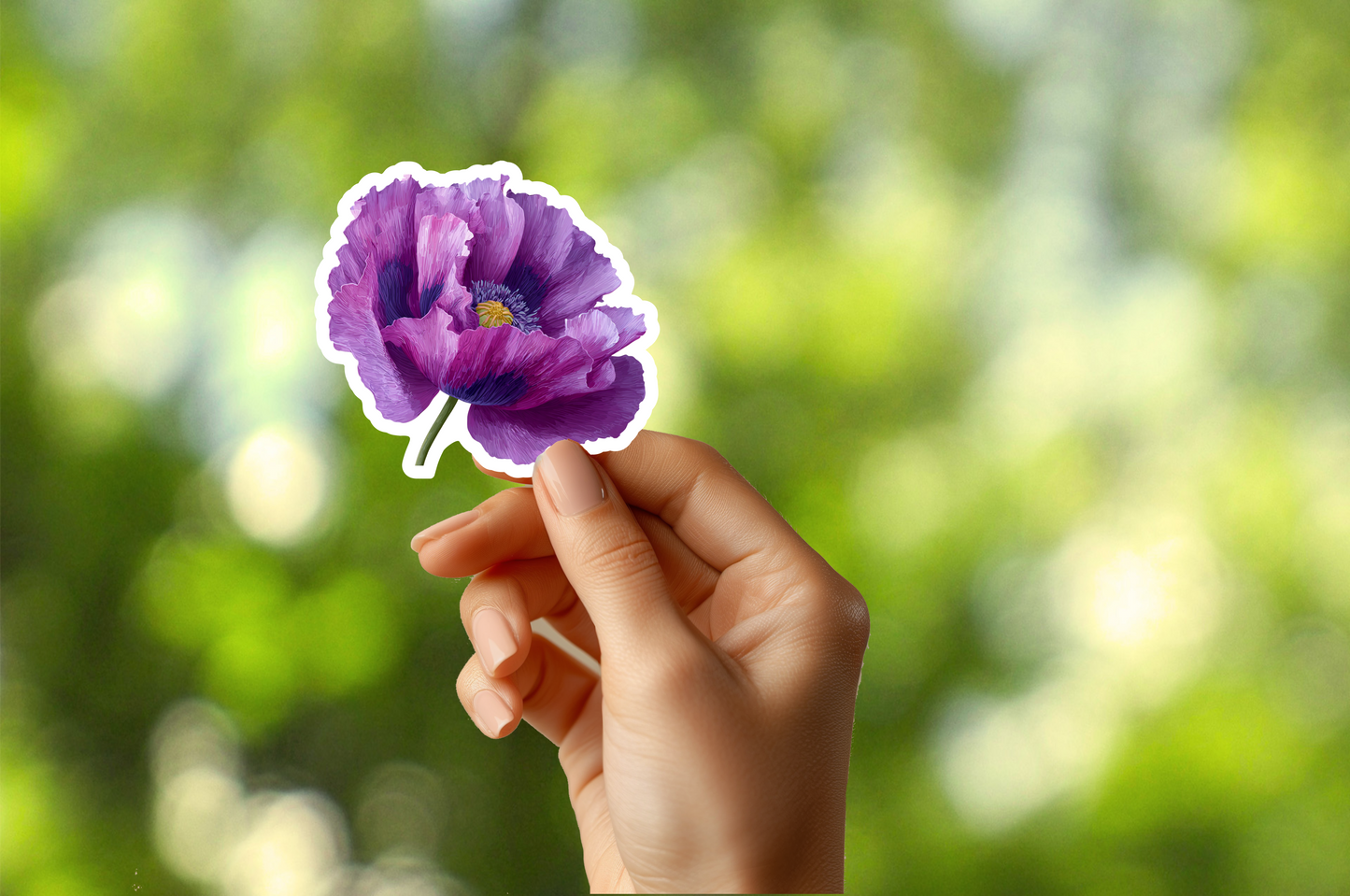 Purple Poppy Sticker