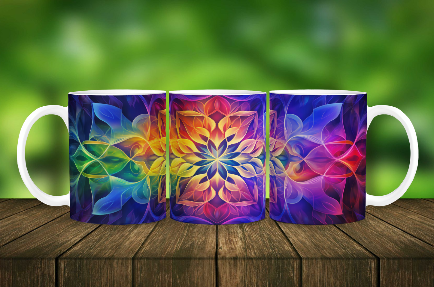 Rainbow Kaleidescope Design Mug