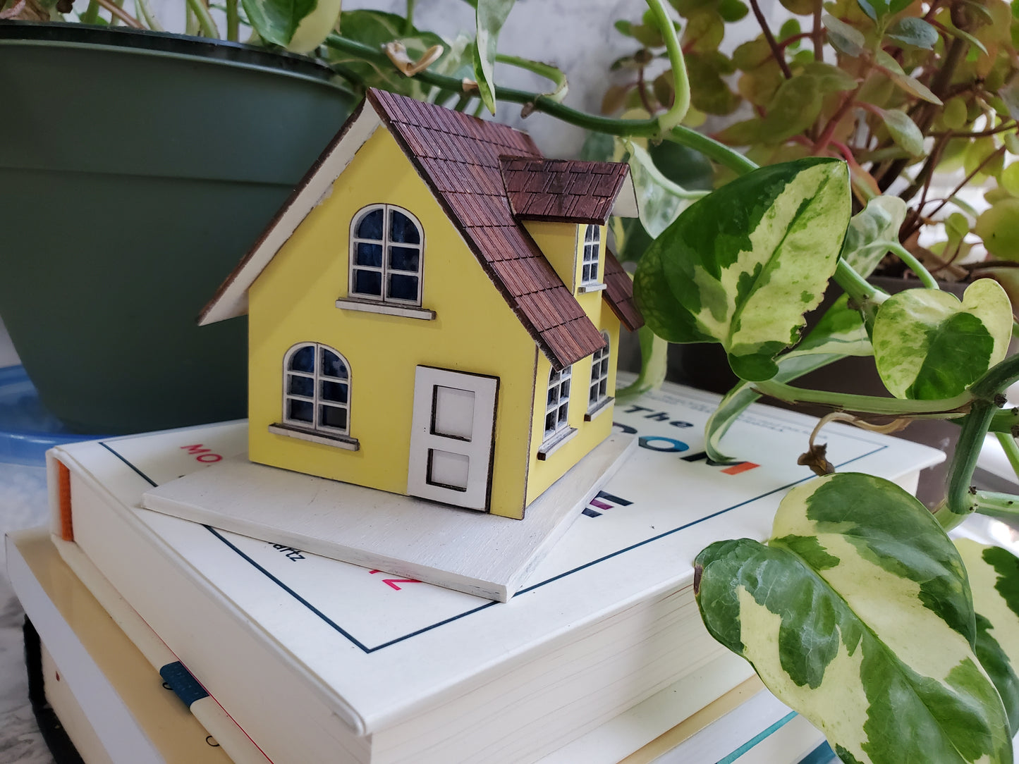 Miniature Fairy House – The Marigold Cottage | Plant Shelf Decor | Whimsical Laser-Cut DIY Tiny Home