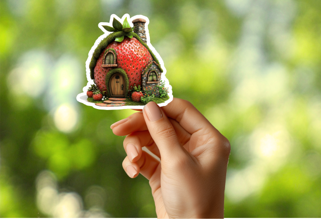 Strawberry House Sticker