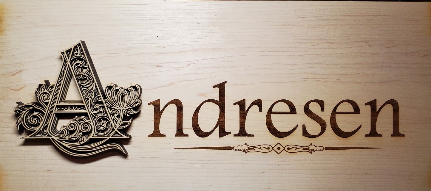 Custom Wooden Name Sign