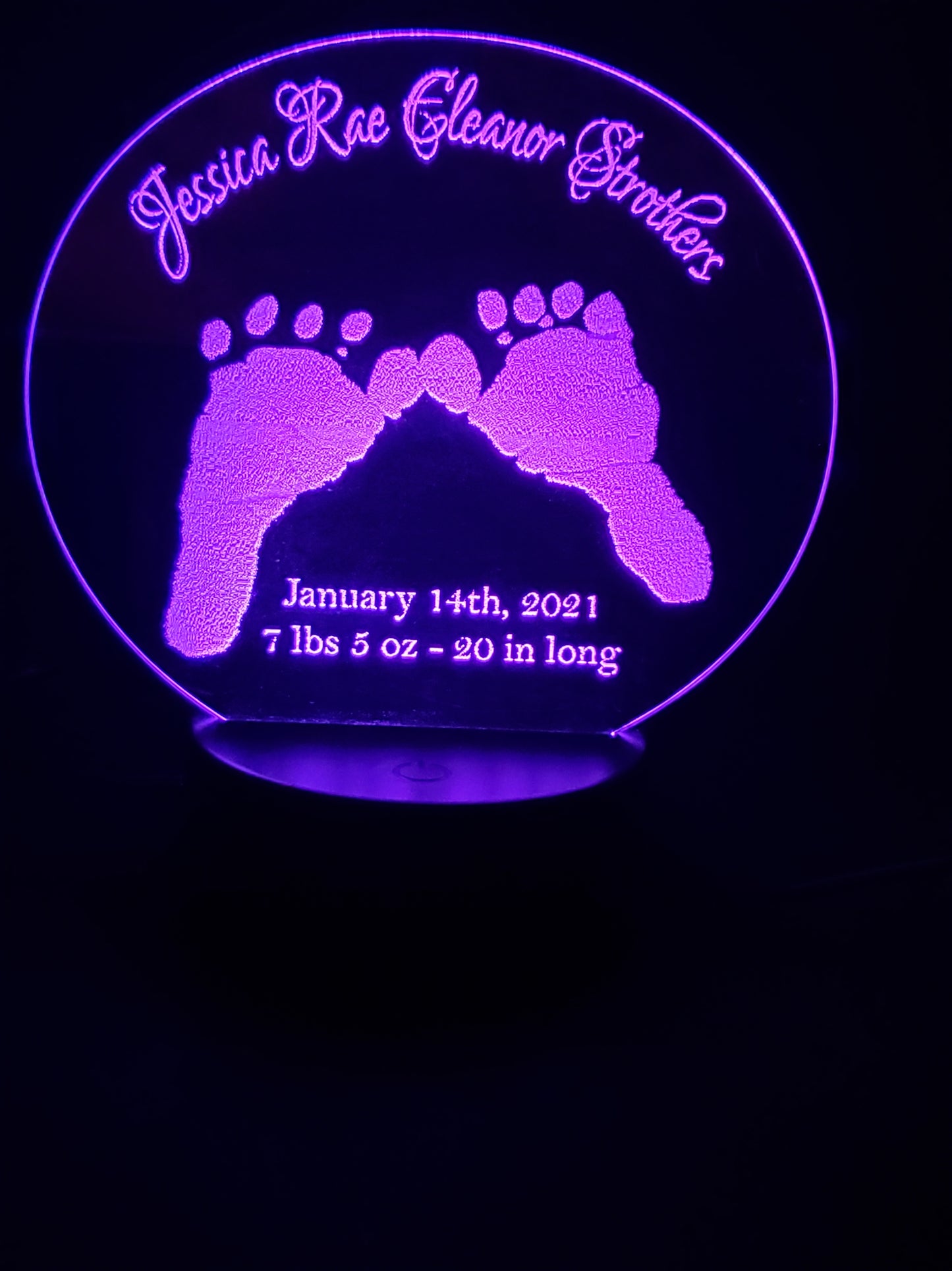 Custom Birth Announcement LED Sign