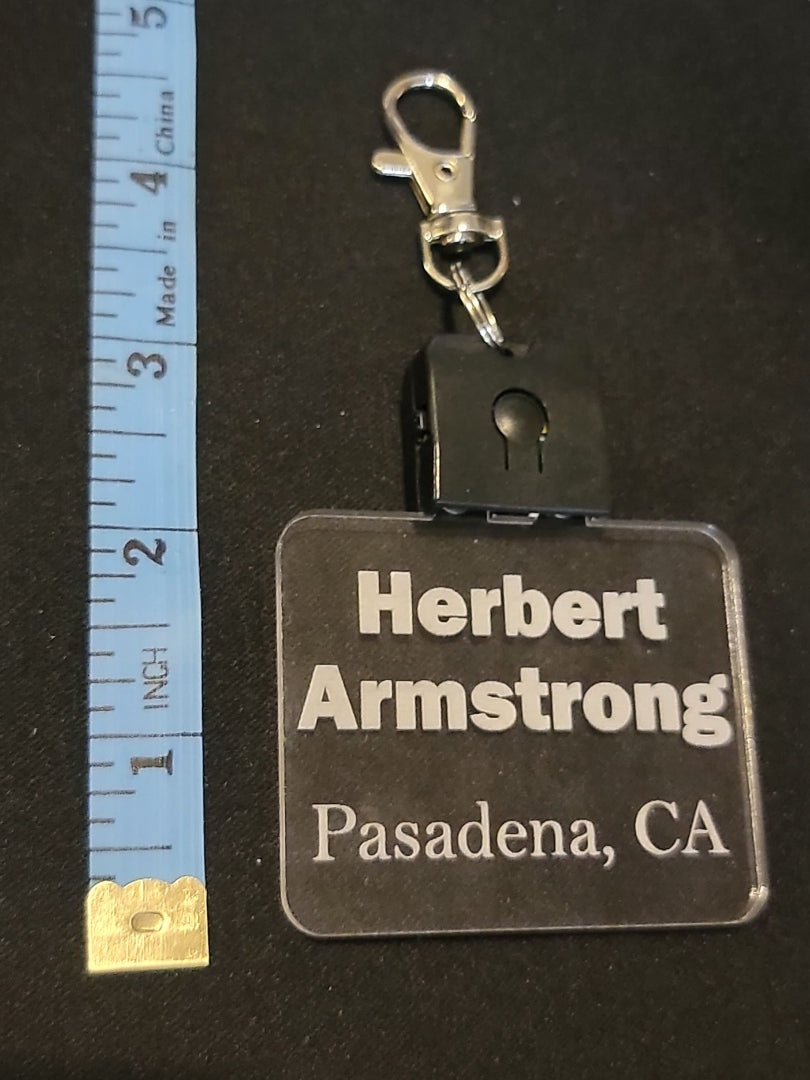 Custom Etched LED Convention Badge