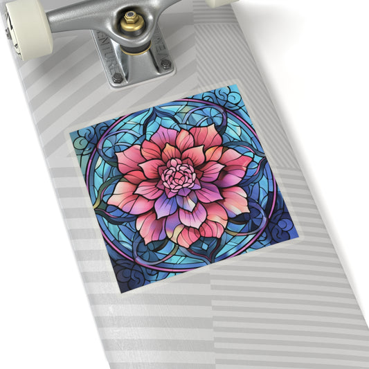 Stained Glass Flower Sticker