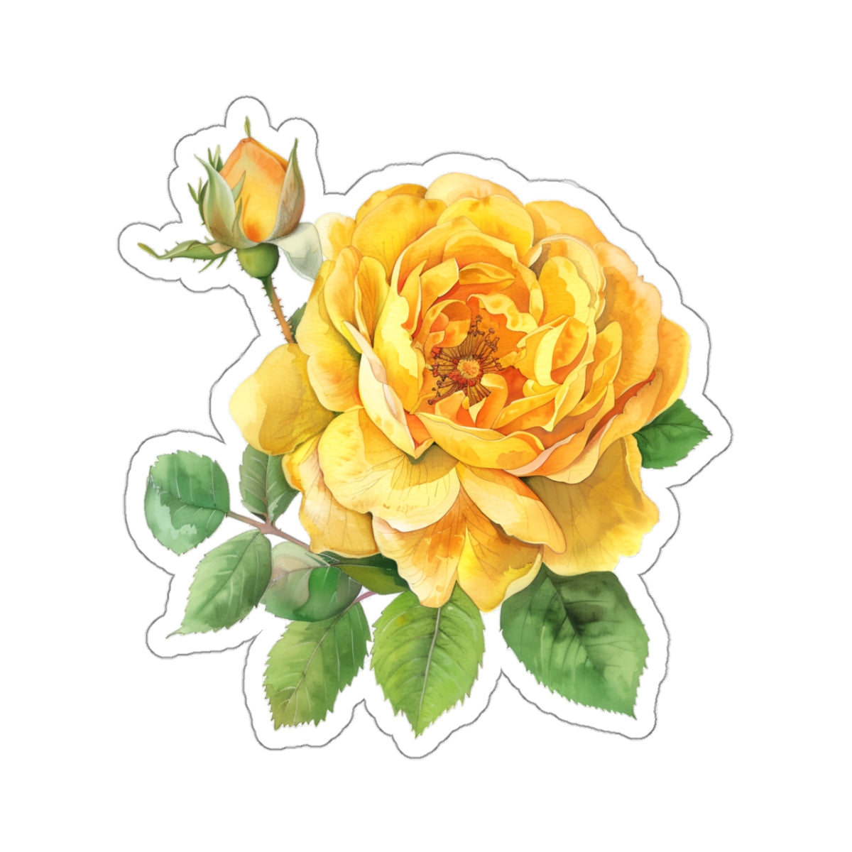 Yellow Rose Sticker