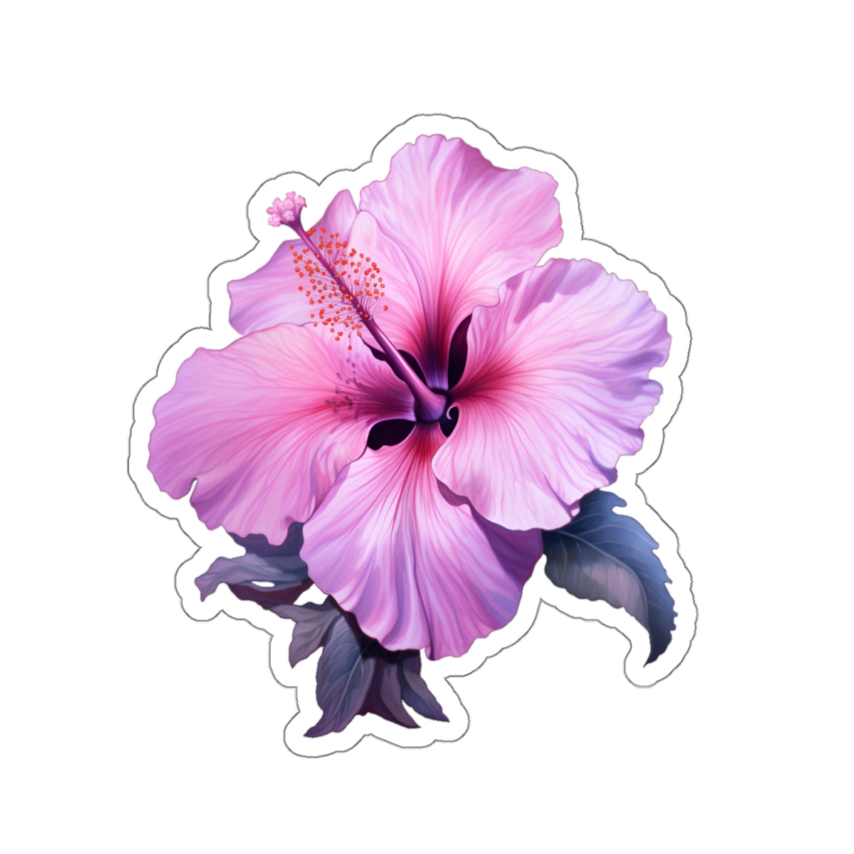 Pink Hibiscus Sticker