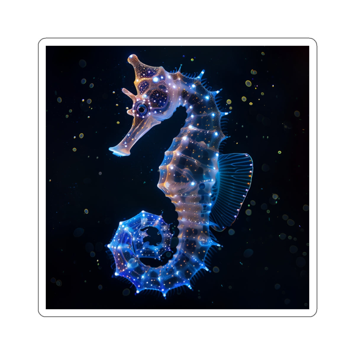 Bioluminescent Seahorse Sticker